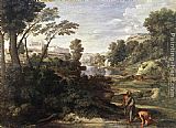 Nicolas Poussin Canvas Paintings - Landscape with Diogenes